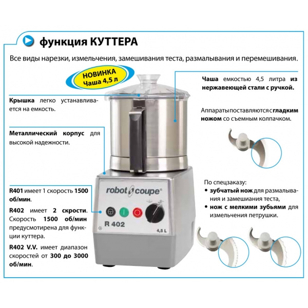 Кухонний процесор Robot Coupe R402 (220В)