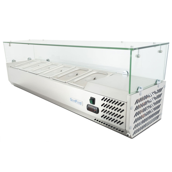 Вітрина для топінгу GoodFood GF-VRX1500/380-H6C