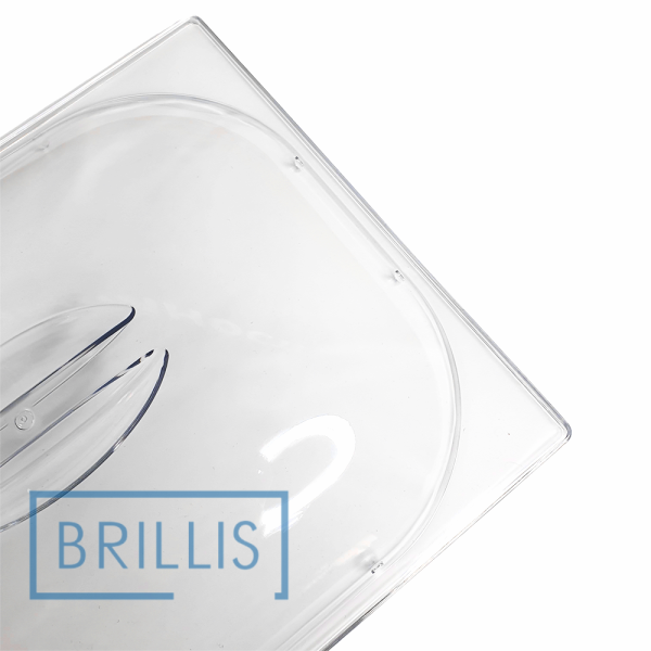 Кришка гастроємності Brillis GN 1/2, з полікарбонату прозора купольна