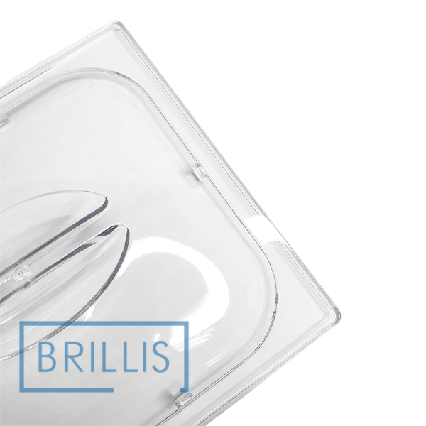 Кришка гастроємності Brillis GN 1/6, з полікарбонату прозора купольна