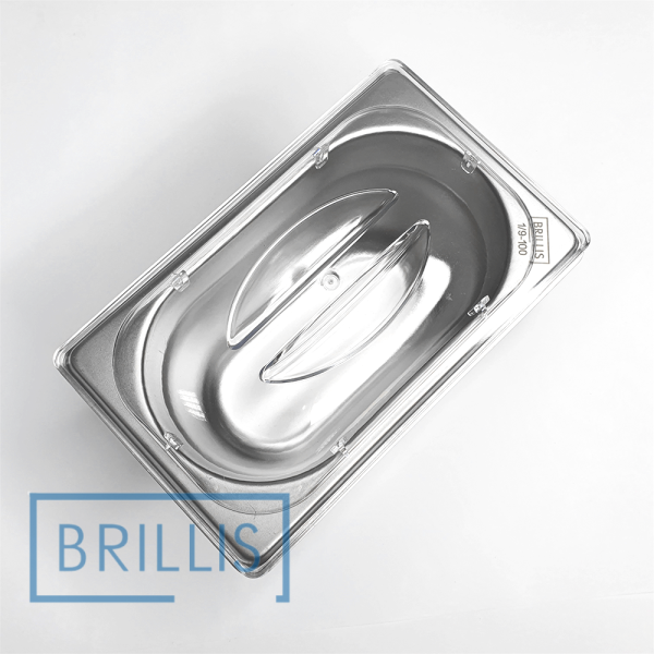 Кришка гастроємності Brillis GN 1/9, з полікарбонату прозора купольна