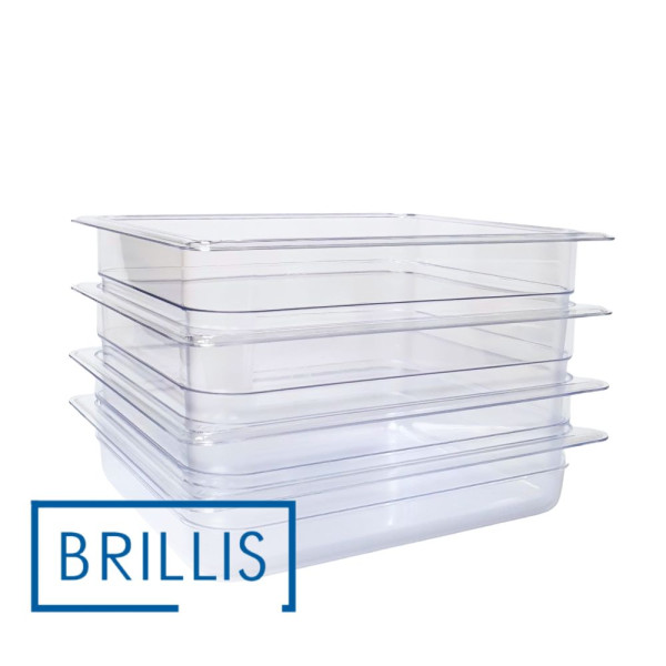 Гастроємність із полікарбонату Brillis GN 1/2-65, прозора