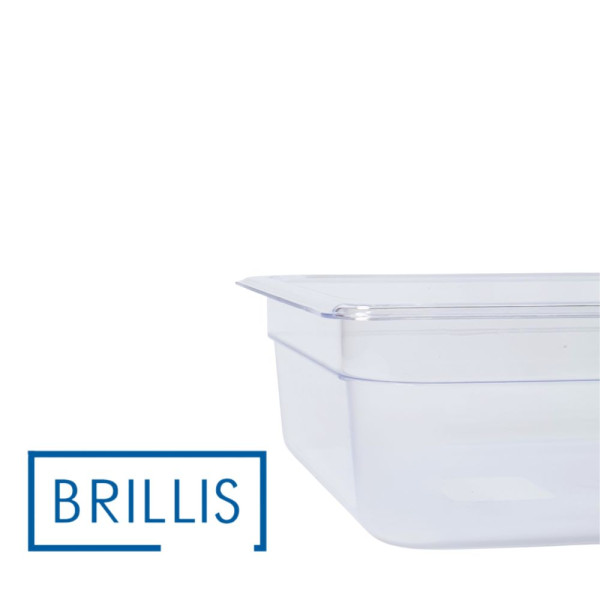 Гастроємність із полікарбонату Brillis GN 1/2-100, прозора