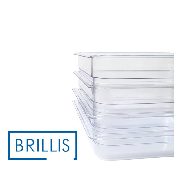 Гастроємність із полікарбонату Brillis GN 1/2-200, прозора
