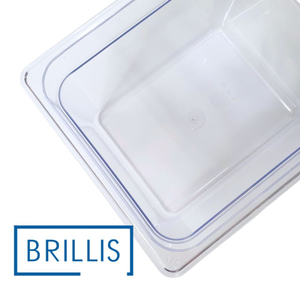 Гастроємність із полікарбонату Brillis GN 1/2-200, прозора