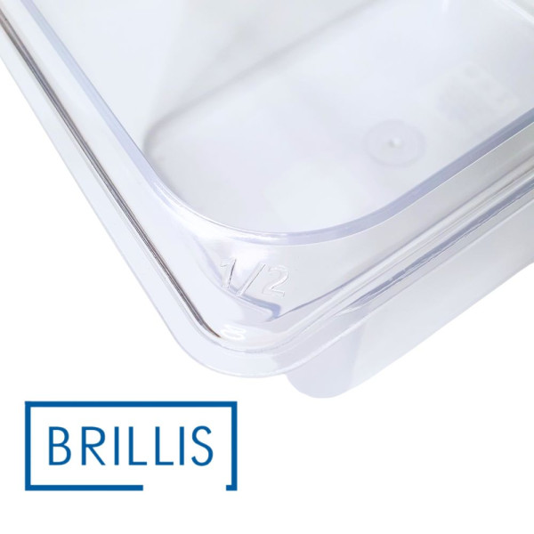 Гастроємність із полікарбонату Brillis GN 1/2-200, прозора
