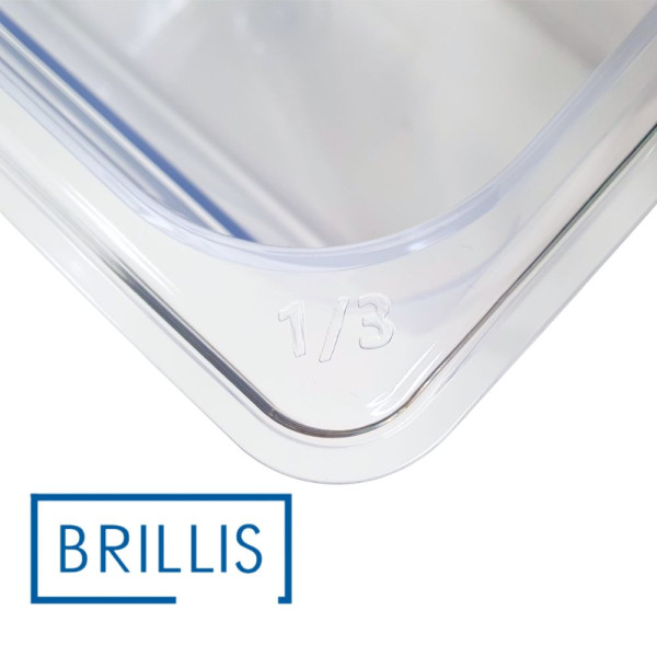 Гастроємність із полікарбонату Brillis GN 1/3-65, прозора
