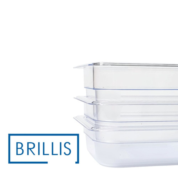 Гастроємність із полікарбонату Brillis GN 1/4-65, прозора