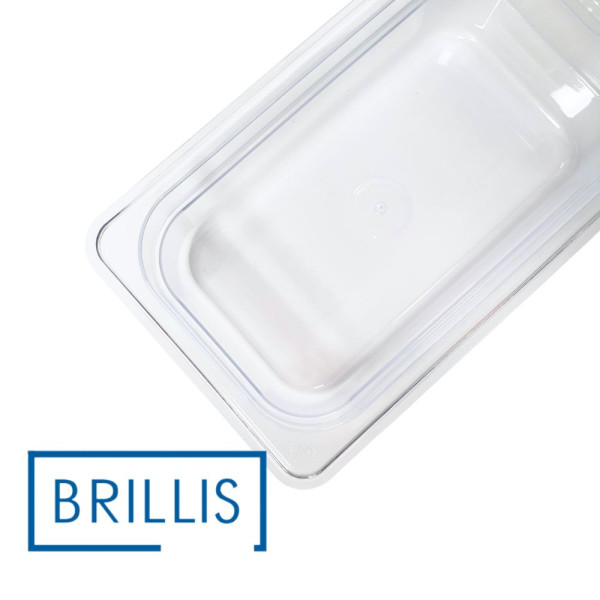Гастроємність із полікарбонату Brillis GN 1/4-65, прозора