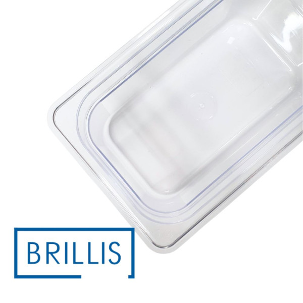 Гастроємність із полікарбонату Brillis GN 1/4-100, прозора