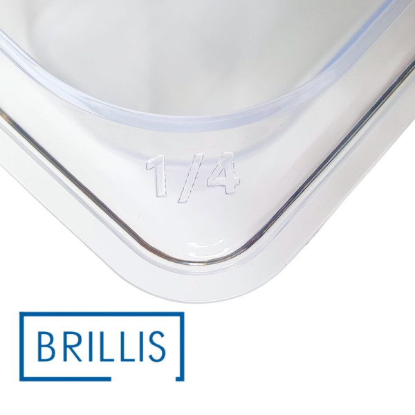 Гастроємність із полікарбонату Brillis GN 1/4-150, прозора
