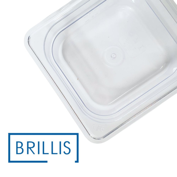 Гастроємність із полікарбонату Brillis GN 1/6-65, прозора