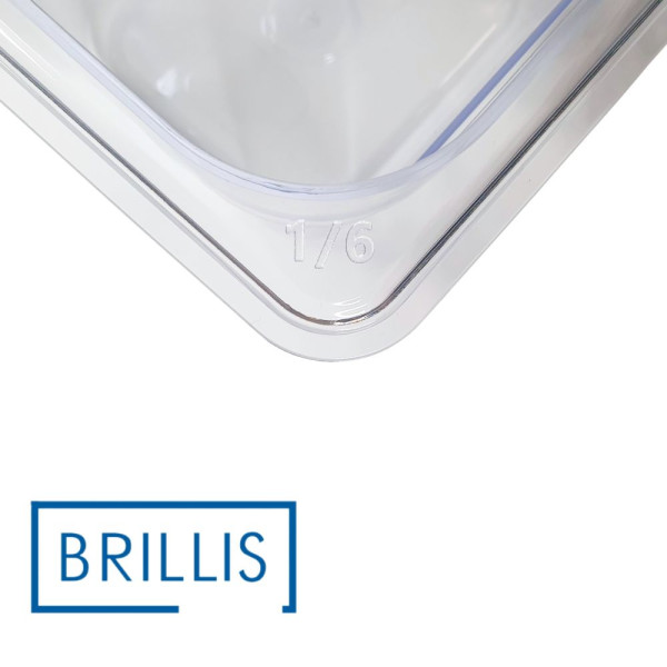Гастроємність із полікарбонату Brillis GN 1/6-65, прозора