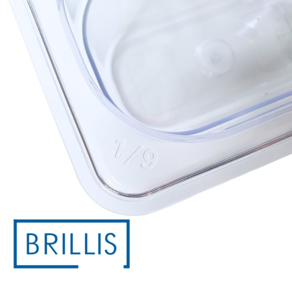 Гастроємність із полікарбонату Brillis GN 1/9-65, прозора