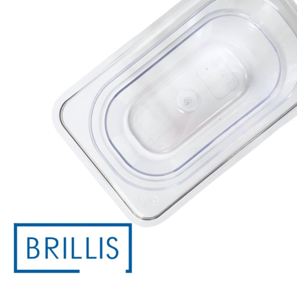 Гастроємність із полікарбонату Brillis GN 1/9-100, прозора