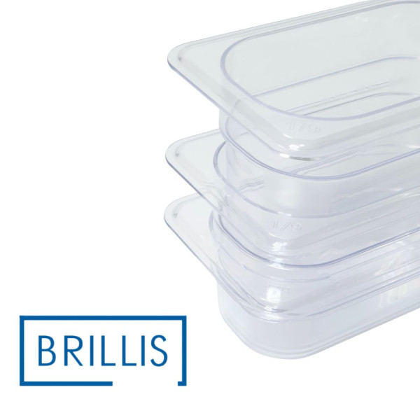 Гастроємність із полікарбонату Brillis GN 1/9-100, прозора